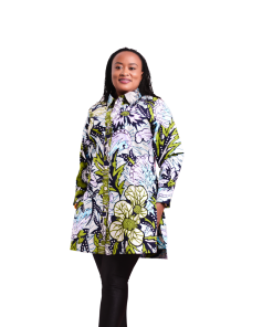 Tropical Floral Print Oversized Shirt( Ankara shirt dress)