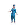 Vibrant Blue Leopard Print Jumpsuit (African jump suit
